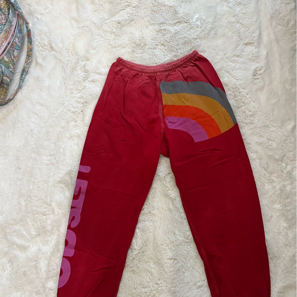 Red Kids Bottoms with Rainbow Detail